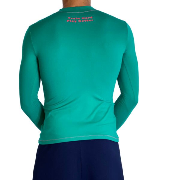 Close-up of a WOW Sand Tiffany Long Sleeve t-shirt showcasing the brand logo